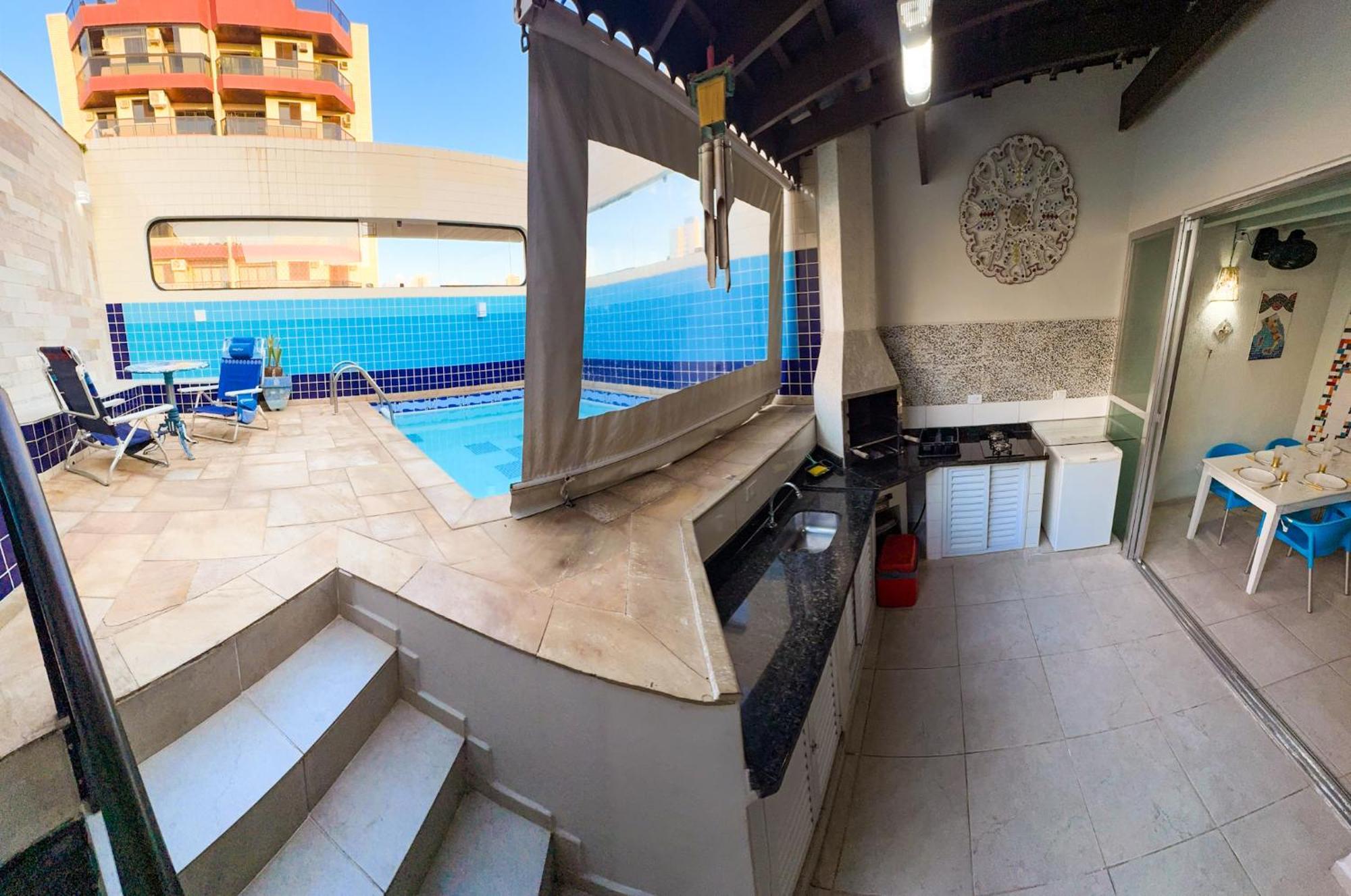 Cobertura 51 De 3 Quartos Com Piscina E Churrasqueira Privativa Guaruja Luaran gambar